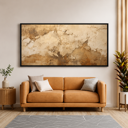 Beige Abstract Landscape Canvas Wall Art Modern Neutral Wall Decor