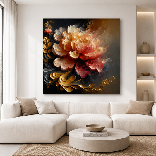 Abstract Floral Canvas Wall Art