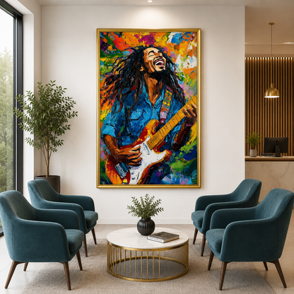 Guitar Player Canvas Wall Art