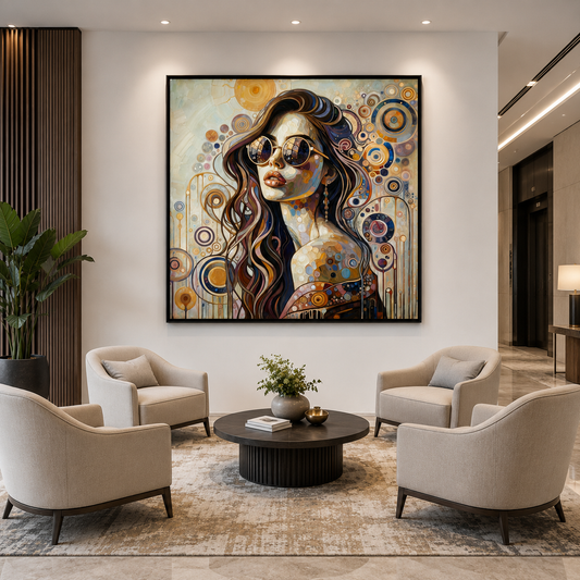 Modern Woman Portrait Canvas Wall Art