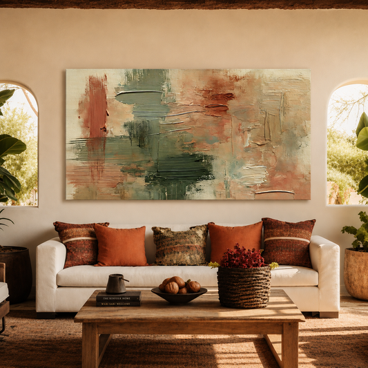 Neutral Abstract Canvas Wall Art Modern Minimalist Painting Home Decor