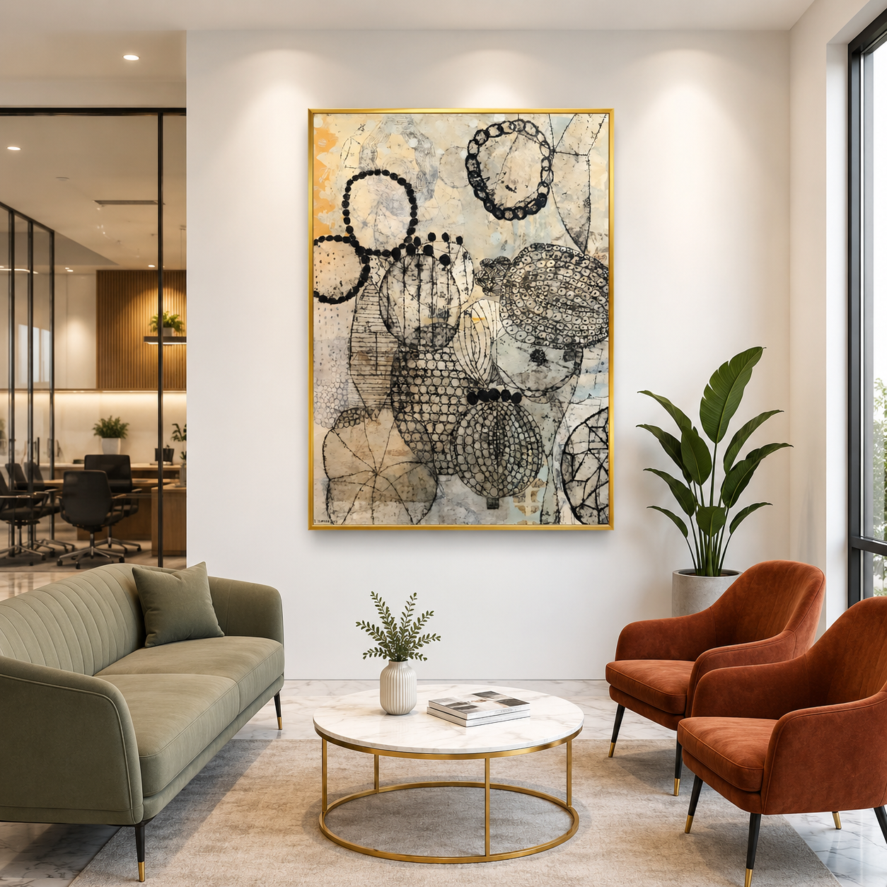 Abstract Geometric Canvas Wall Art