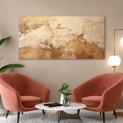 Beige Abstract Landscape Canvas Wall Art Modern Neutral Wall Decor