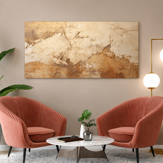 Beige Abstract Landscape Canvas Wall Art Modern Neutral Wall Decor