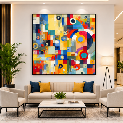 Geometric Abstract Canvas Wall Art