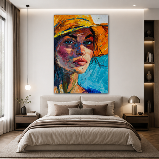 Abstract Woman Portrait Canvas Wall Art