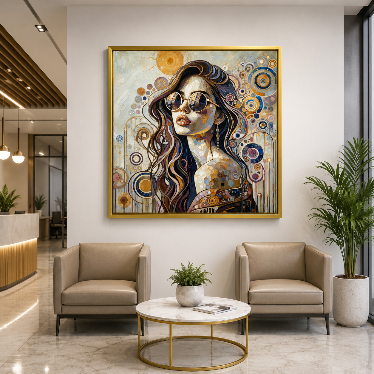 Modern Woman Portrait Canvas Wall Art