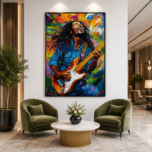 Guitar Player Canvas Wall Art