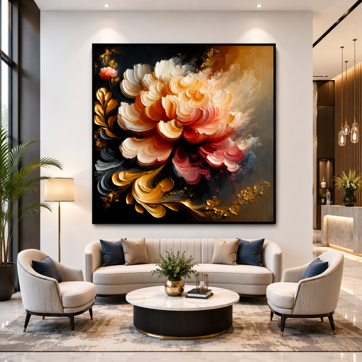 Abstract Floral Canvas Wall Art