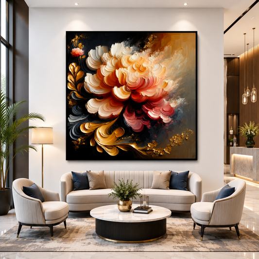 Abstract Floral Canvas Wall Art