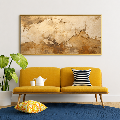 Beige Abstract Landscape Canvas Wall Art Modern Neutral Wall Decor
