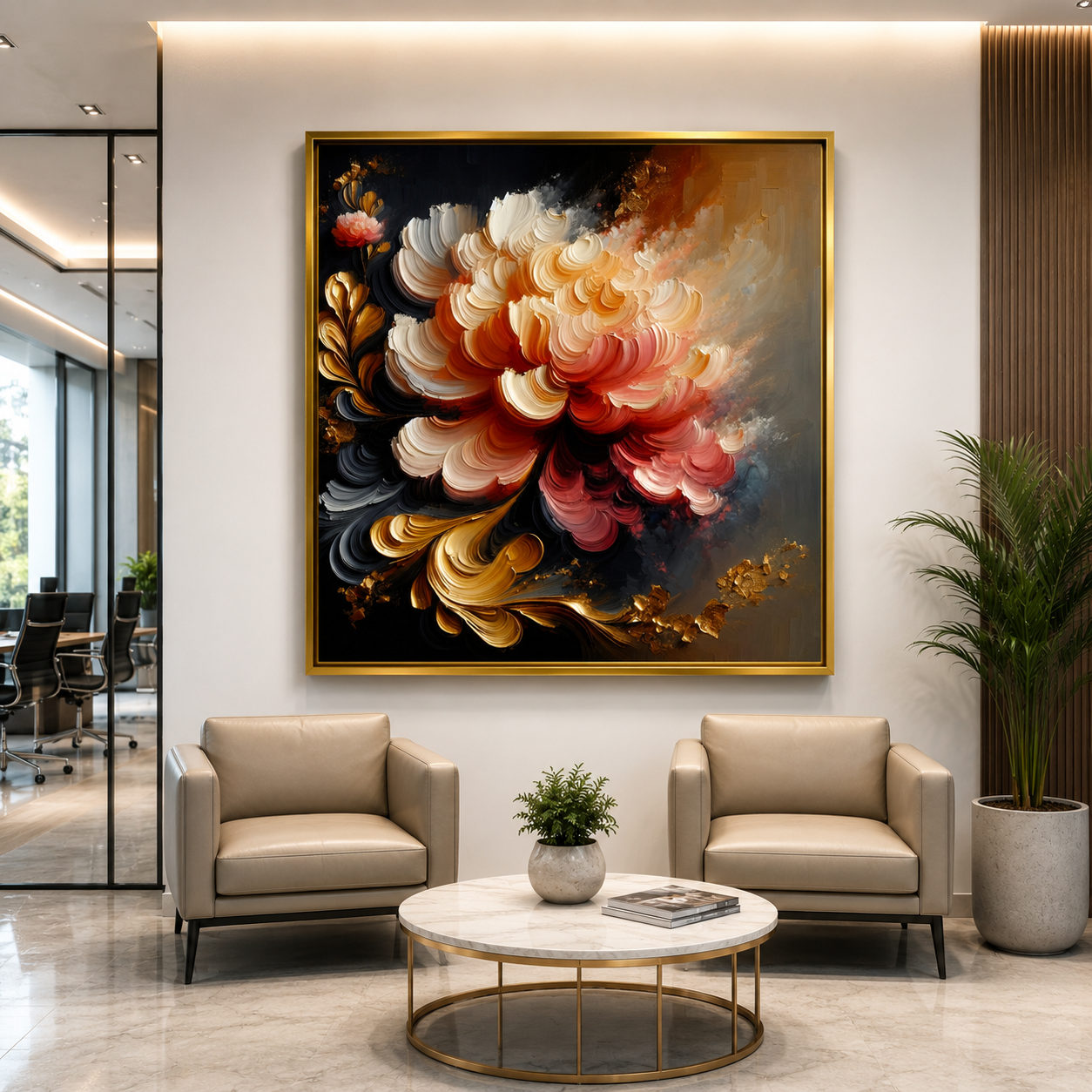 Abstract Floral Canvas Wall Art