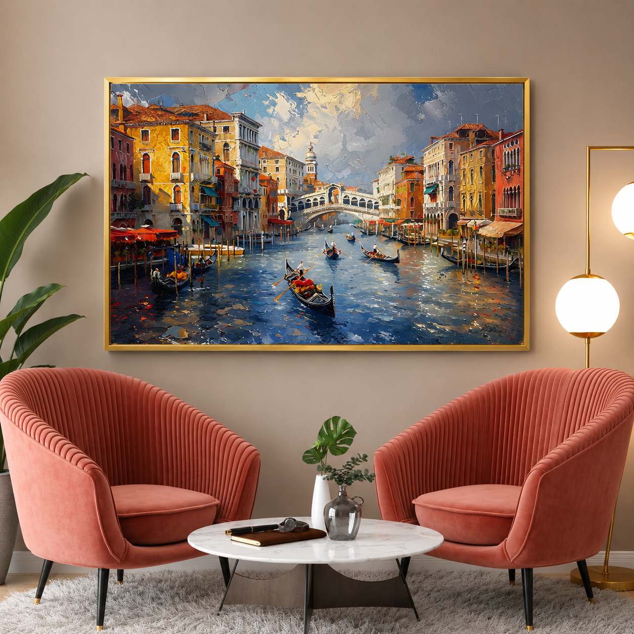Venice Grand Canal Canvas Wall Art for Living Room Home Decor