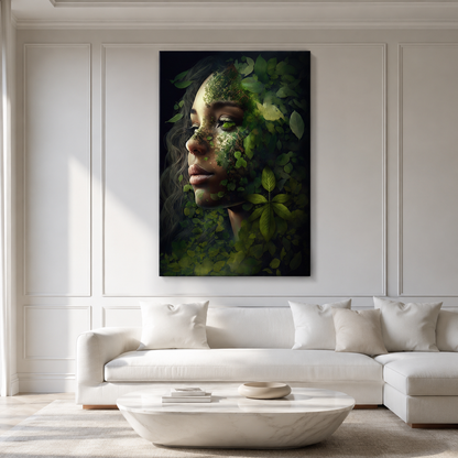 Nature Woman Canvas Wall Art 