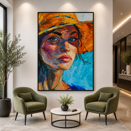 Abstract Woman Portrait Canvas Wall Art