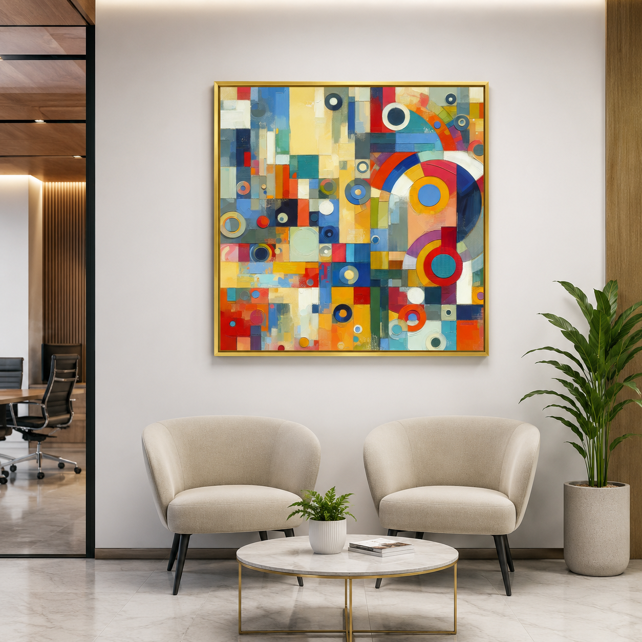 Geometric Abstract Canvas Wall Art