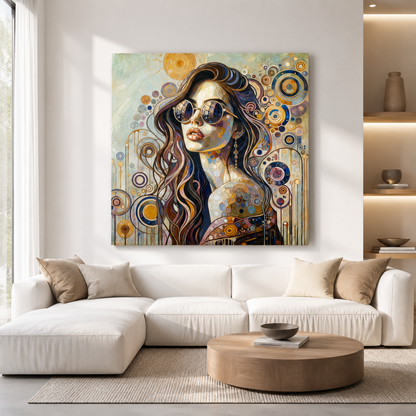 Modern Woman Portrait Canvas Wall Art