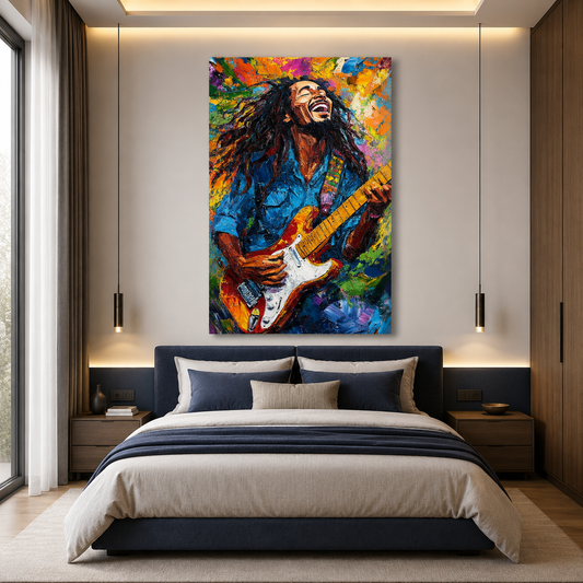 Guitar Player Canvas Wall Art
