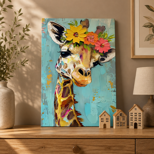 Safari Chic Wall Art Painting for Luxury Modern Home Decor