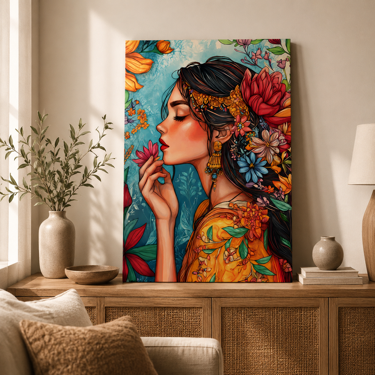 The Blooming Soul Wall Art Painting for Modern Home Decor