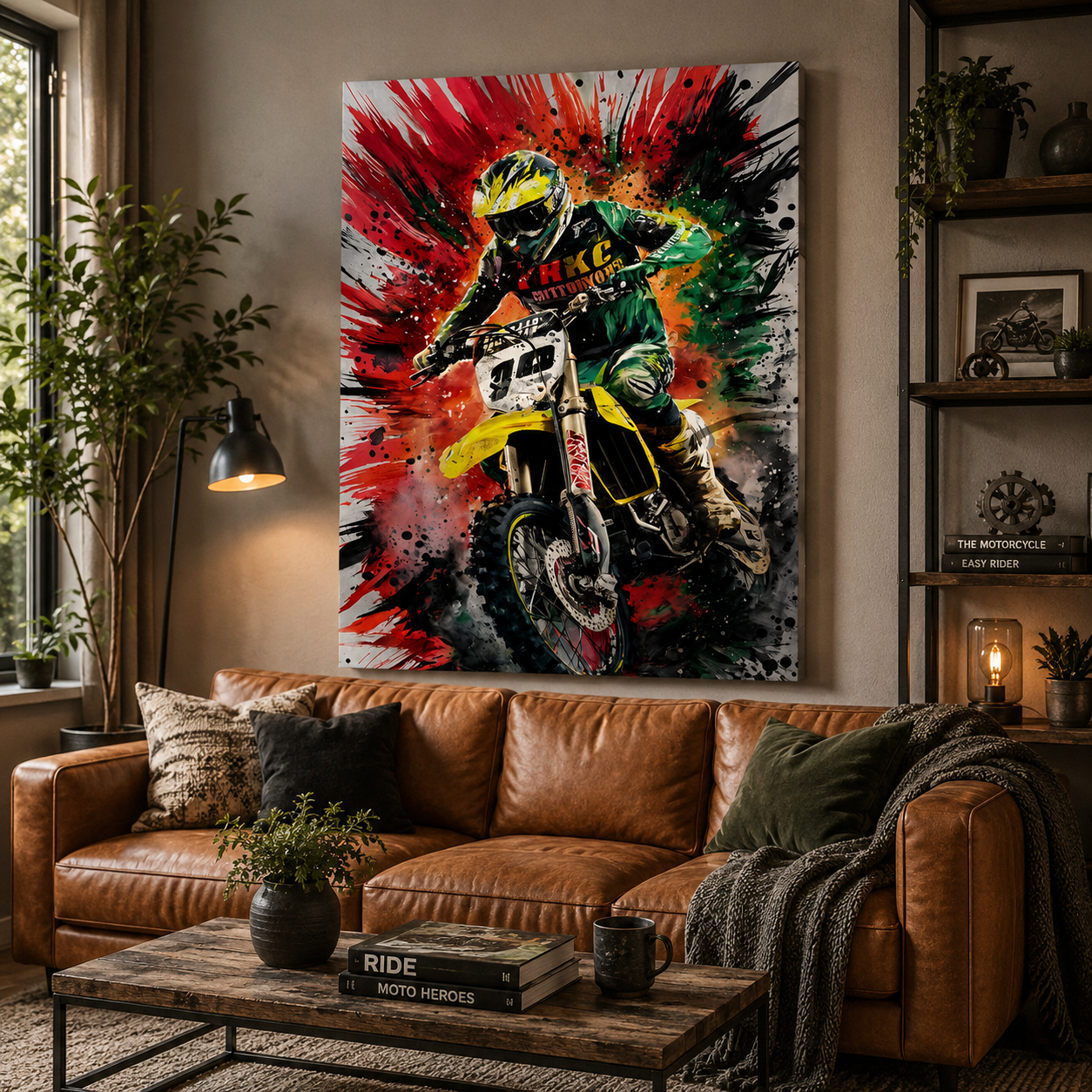 Speed Burst Racing Wall Art Painting for Modern Home Décor