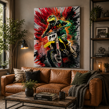 Speed Burst Racing Wall Art Painting for Modern Home Décor