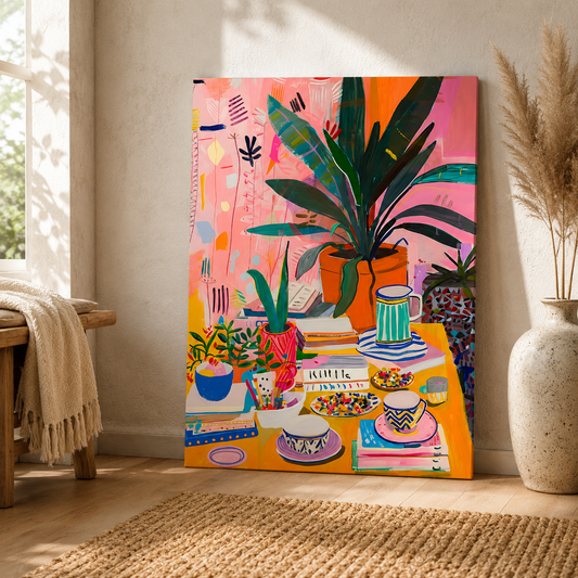Maximalist Colourful Oil Painting Wall Art for Stylish Decor