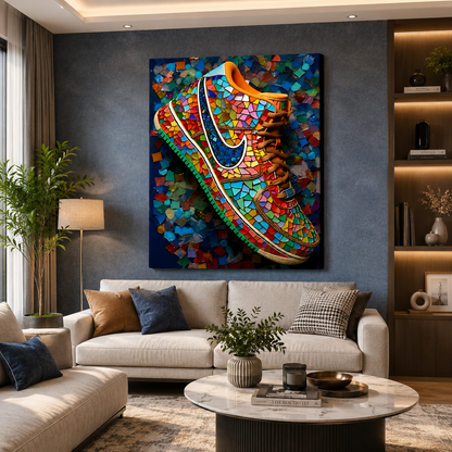 Street Glass Drip Wall Art Painting for Urban Modern Decor