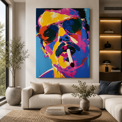 Modern Pop Art Portrait Canvas Painting for Stylish Wall Decor
