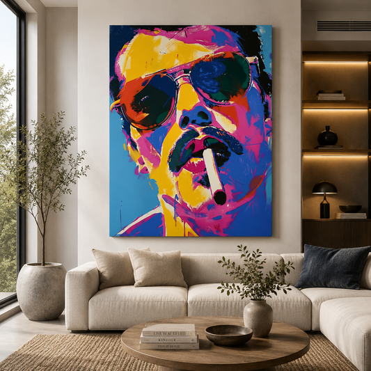 Modern Pop Art Portrait Canvas Painting for Stylish Wall Decor