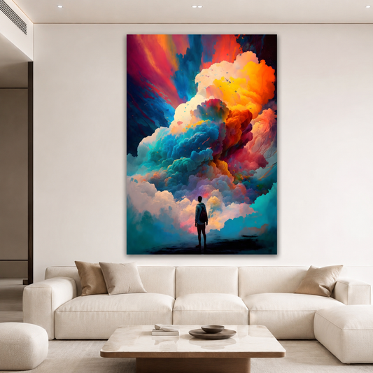 Abstract Color Cloud Canvas Wall Art