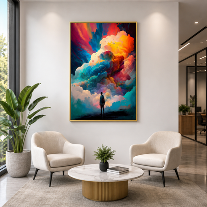 Abstract Color Cloud Canvas Wall Art