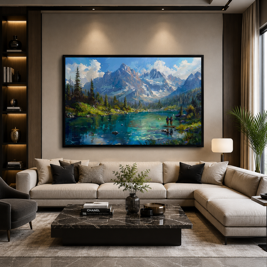 Mountain Lake Canvas Wall Art