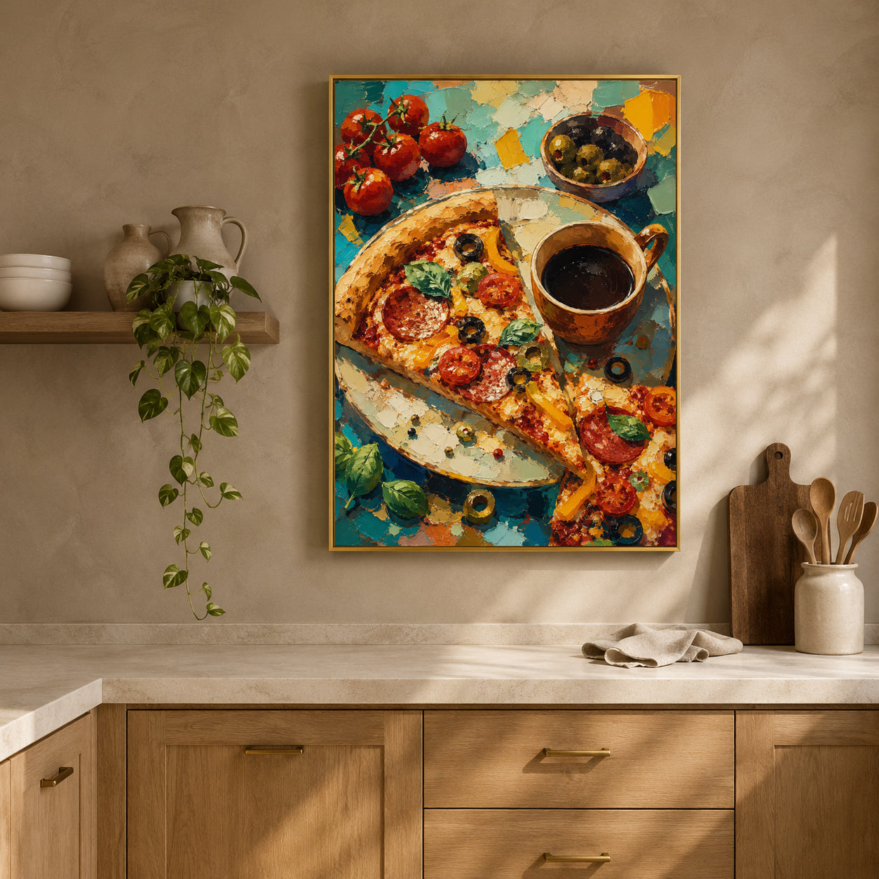 Pizza Wall Art for Kitchen, Dining Room and Italian Food Decor