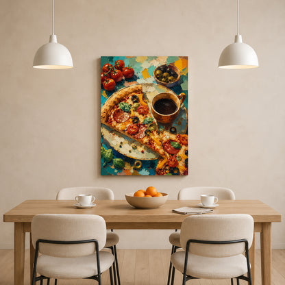 Pizza Wall Art for Kitchen, Dining Room and Italian Food Decor