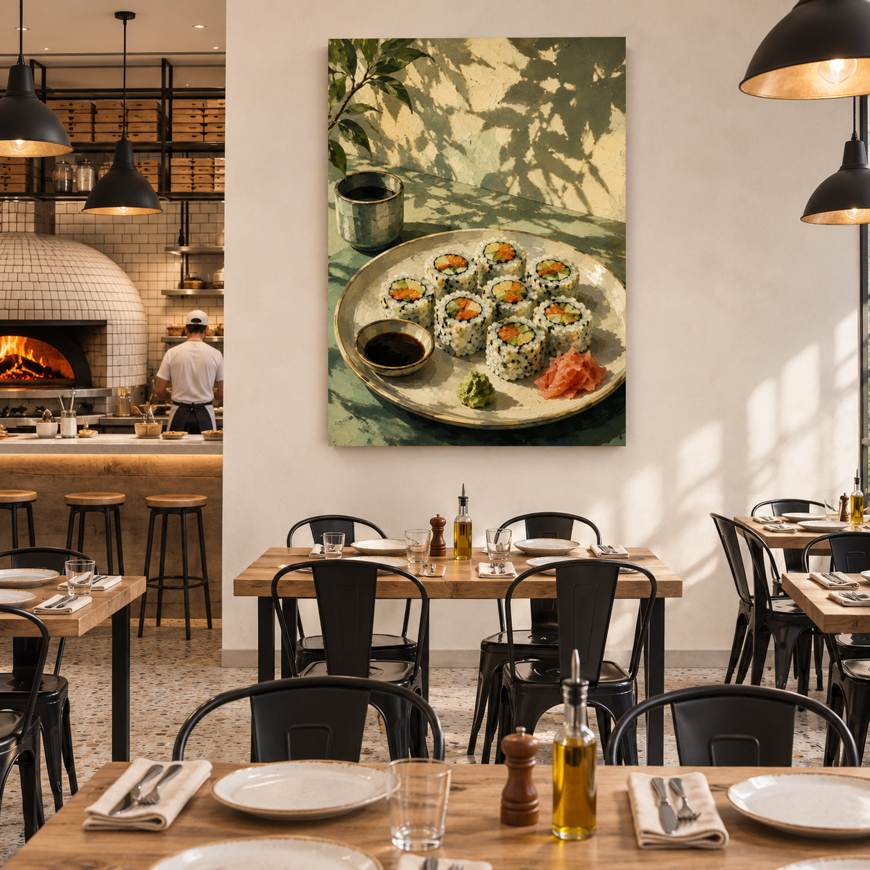 Sushi Wall Art for Kitchen, Dining Room and Japanese Food Decor