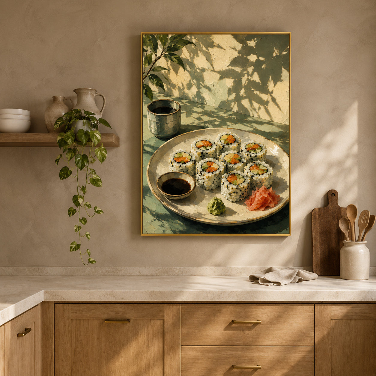 Sushi Wall Art for Kitchen, Dining Room and Japanese Food Decor
