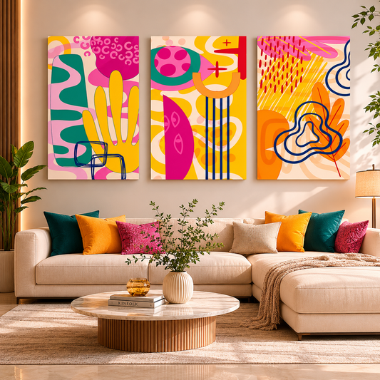 Abstract Canvas Wall Art Set