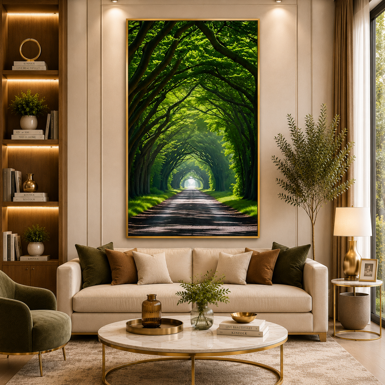 Enchanted Forest Path Canvas Wall Art for Nature-Inspired Decor
