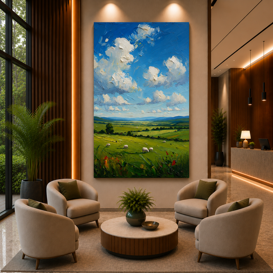 Countryside Meadow Canvas Wall Art