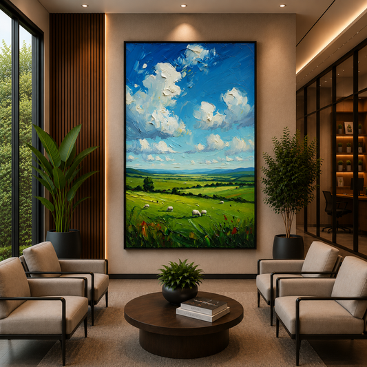 Countryside Meadow Canvas Wall Art